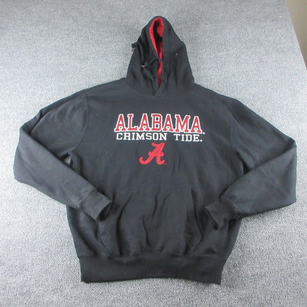 Alabama Crimson Tide Hoodie Mens Medium Black NCAA Football Campus Heritage